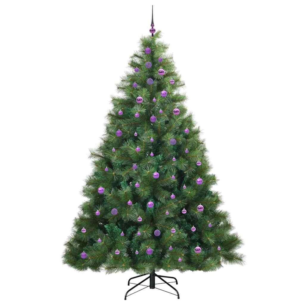 Mű karácsonyfa 300 LED-del állvánnyal Zöld 240 cm PE és PVC