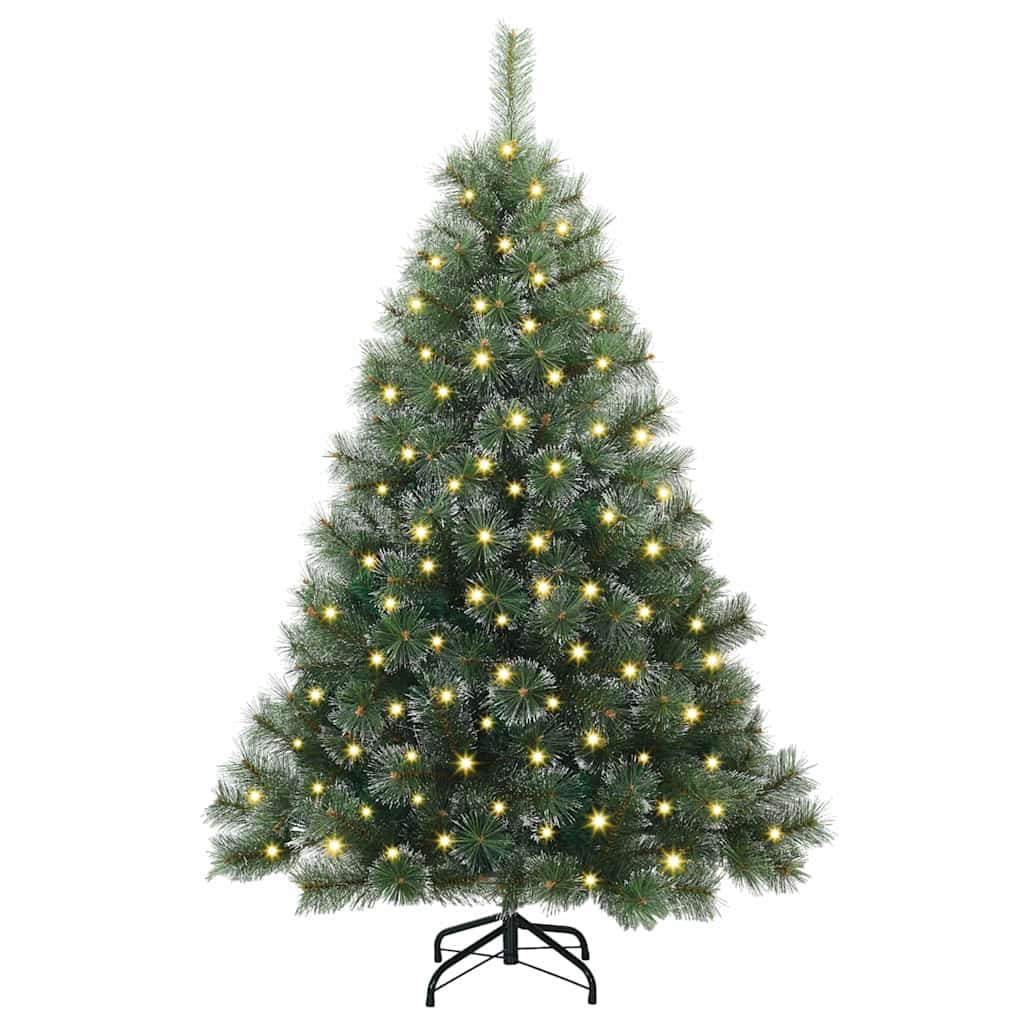 Mű karácsonyfa 150 LED-del állvánnyal Zöld 120 cm PE és PVC