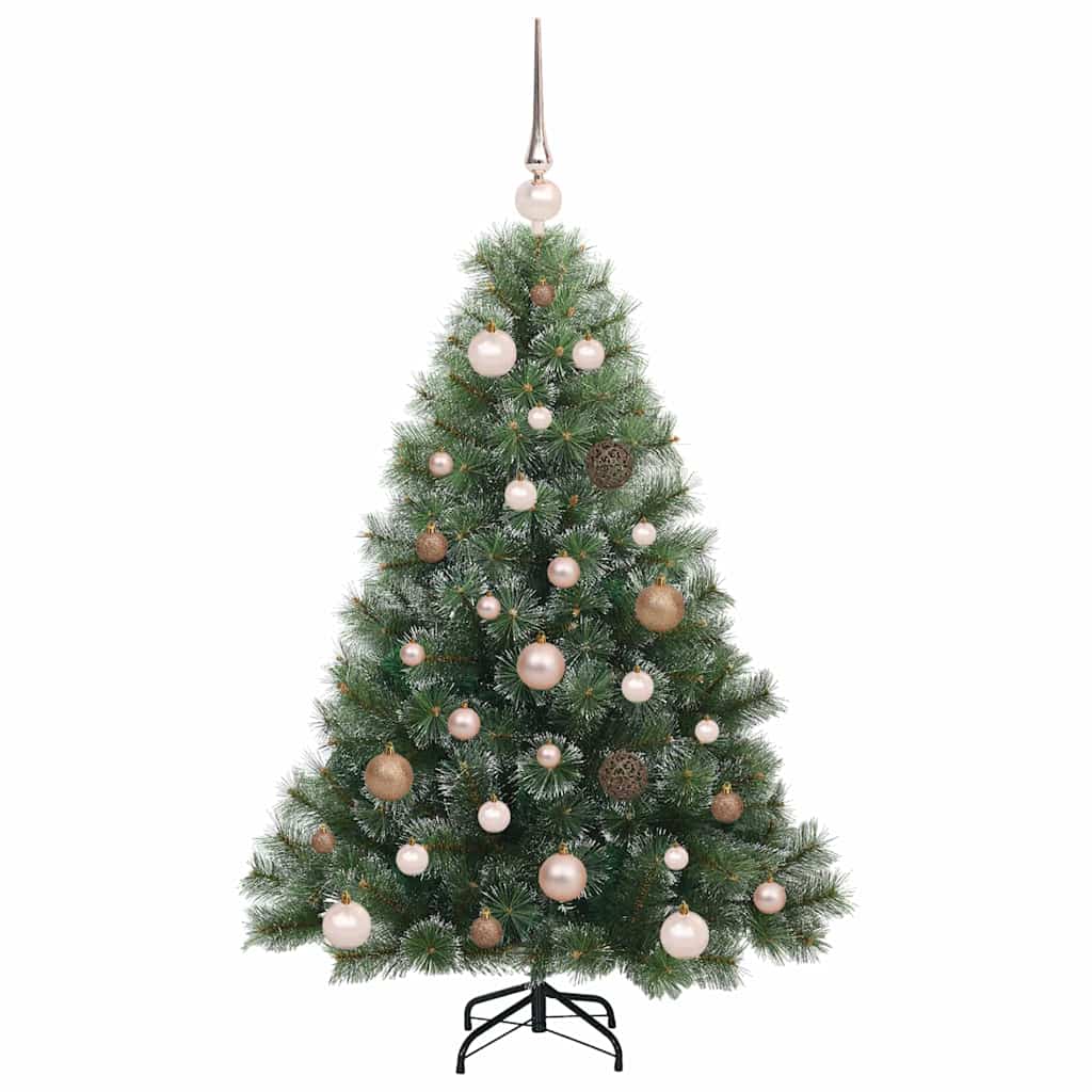 Mű karácsonyfa 150 LED-del állvánnyal Zöld 120 cm PE és PVC