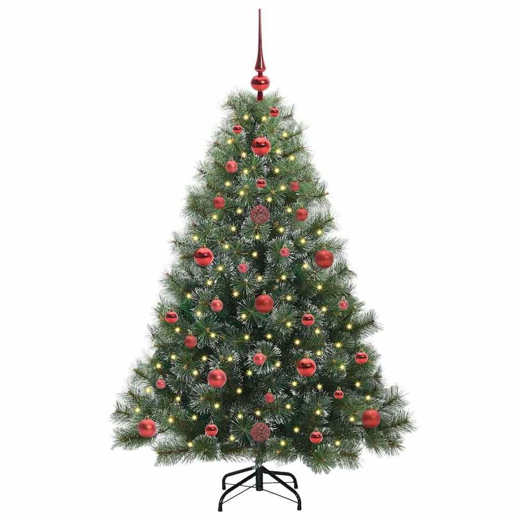 Mű karácsonyfa 150 LED-del állvánnyal Zöld 120 cm PE és PVC