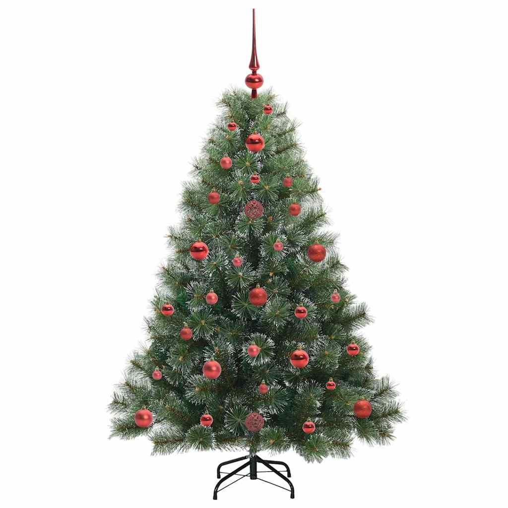 Mű karácsonyfa 150 LED-del állvánnyal Zöld 120 cm PE és PVC