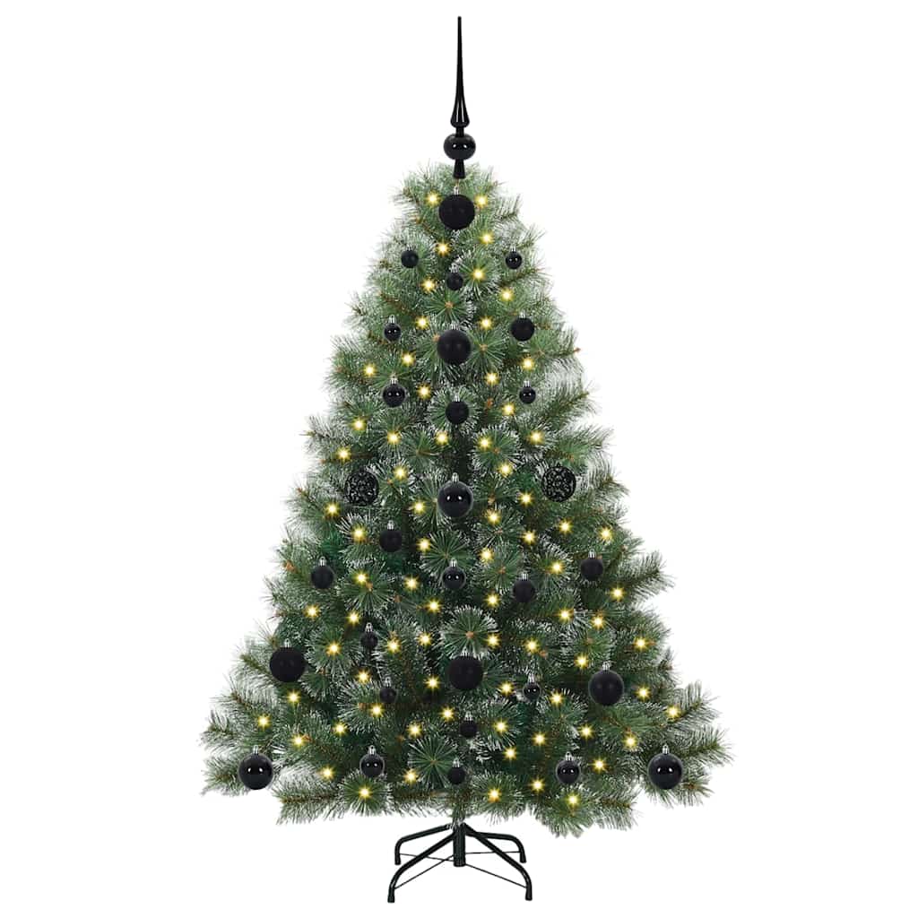 Mű karácsonyfa 150 LED-del állvánnyal Zöld 120 cm PE és PVC