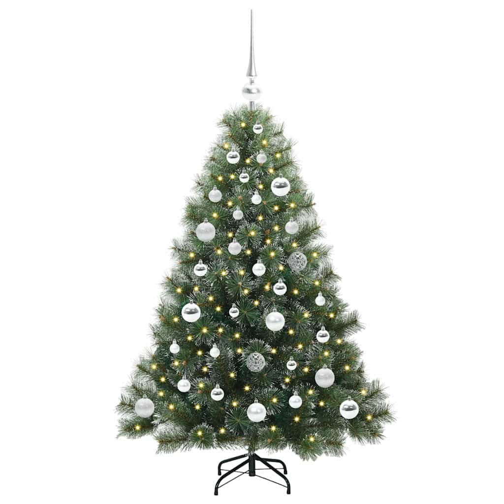 Mű karácsonyfa 150 LED-del állvánnyal Zöld 120 cm PE és PVC