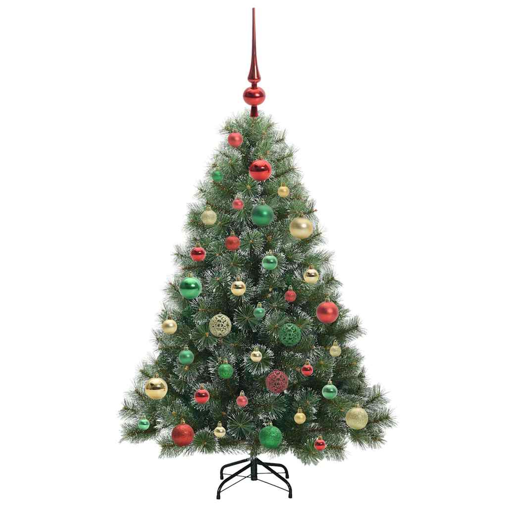 Mű karácsonyfa 150 LED-del állvánnyal Zöld 120 cm PE és PVC