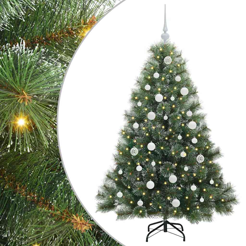 Mű karácsonyfa 150 LED-del állvánnyal Zöld 150 cm PE és PVC