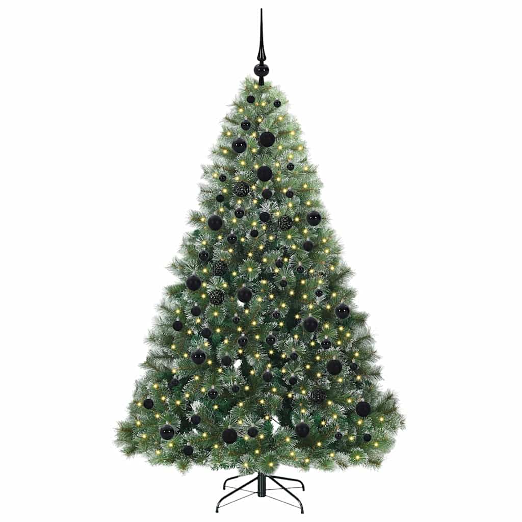 Mű karácsonyfa 300 LED-del állvánnyal Zöld 180 cm PE és PVC