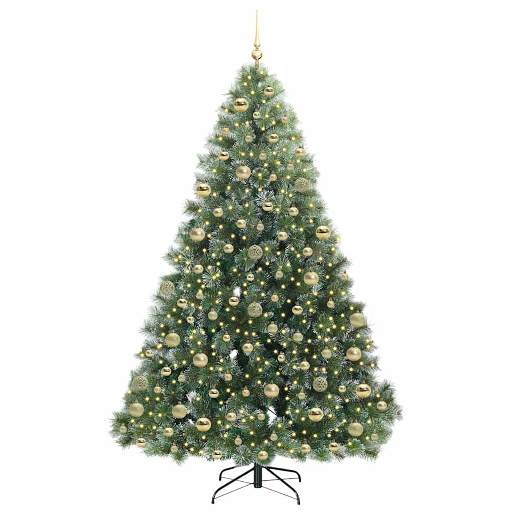 Mű karácsonyfa 300 LED-del állvánnyal Zöld 180 cm PE és PVC