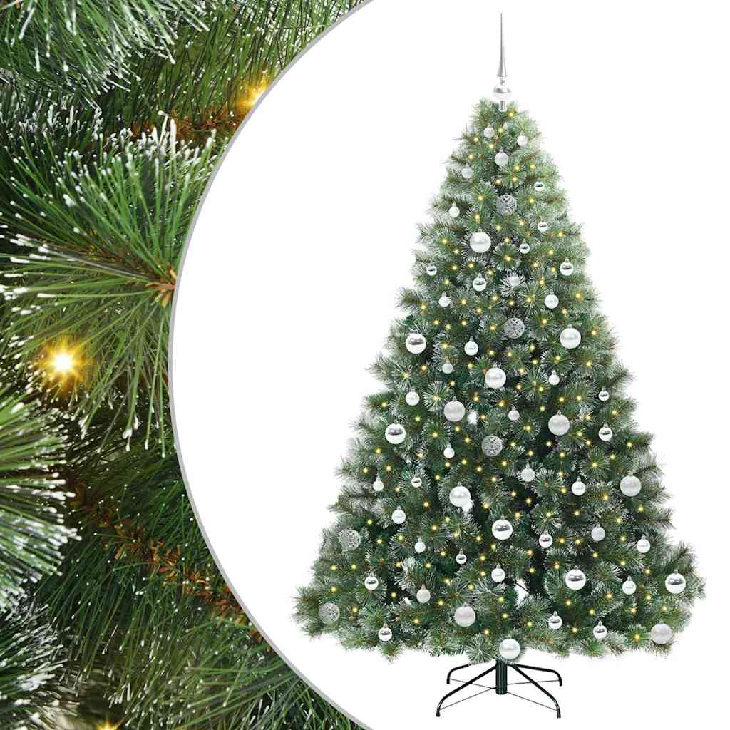 Mű karácsonyfa 300 LED-del állvánnyal Zöld 180 cm PE és PVC