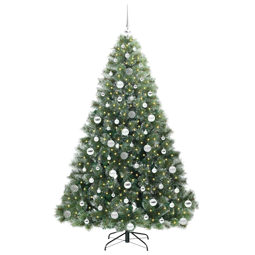 Mű karácsonyfa 300 LED-del állvánnyal Zöld 180 cm PE és PVC