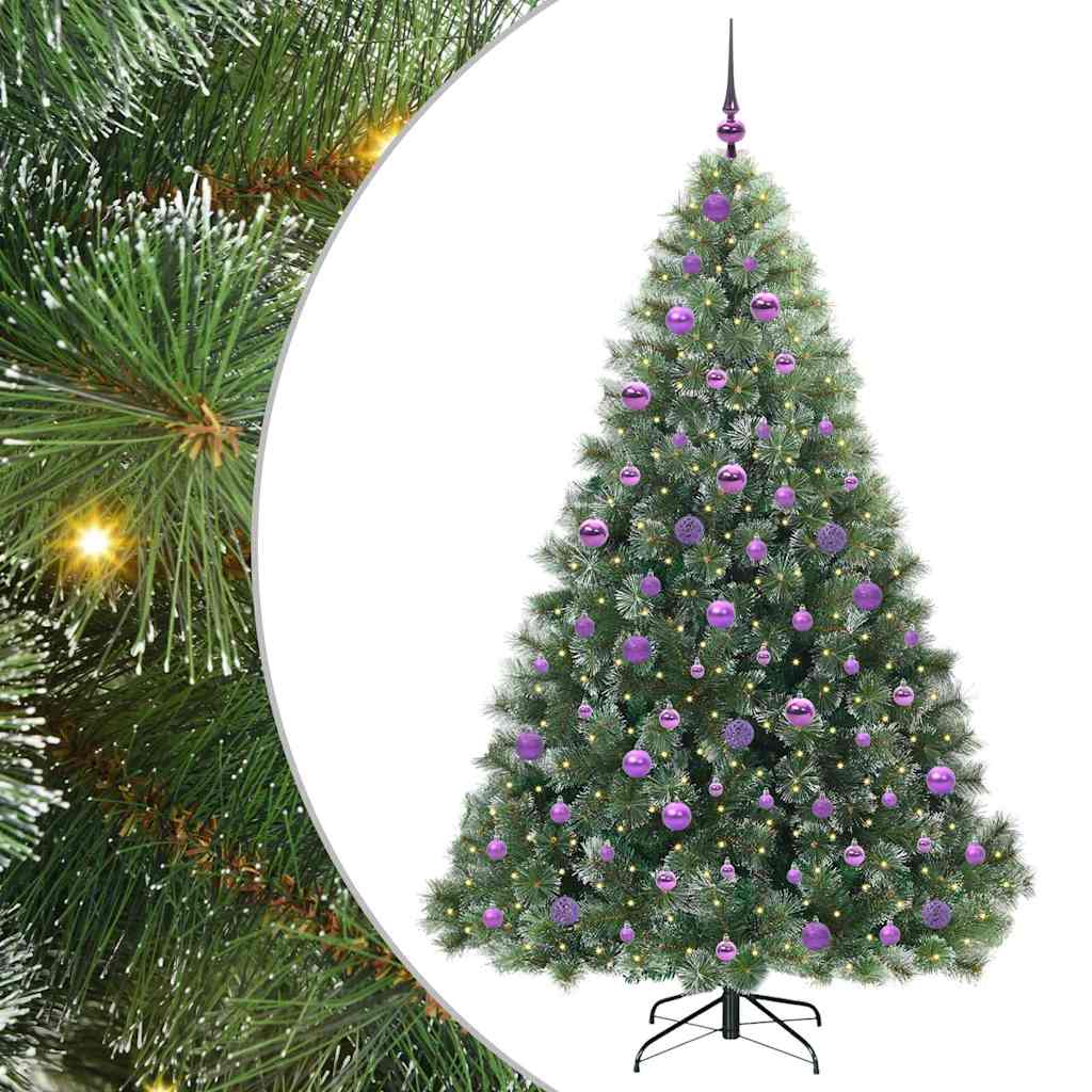 Mű karácsonyfa 300 LED-del állvánnyal Zöld 180 cm PE és PVC