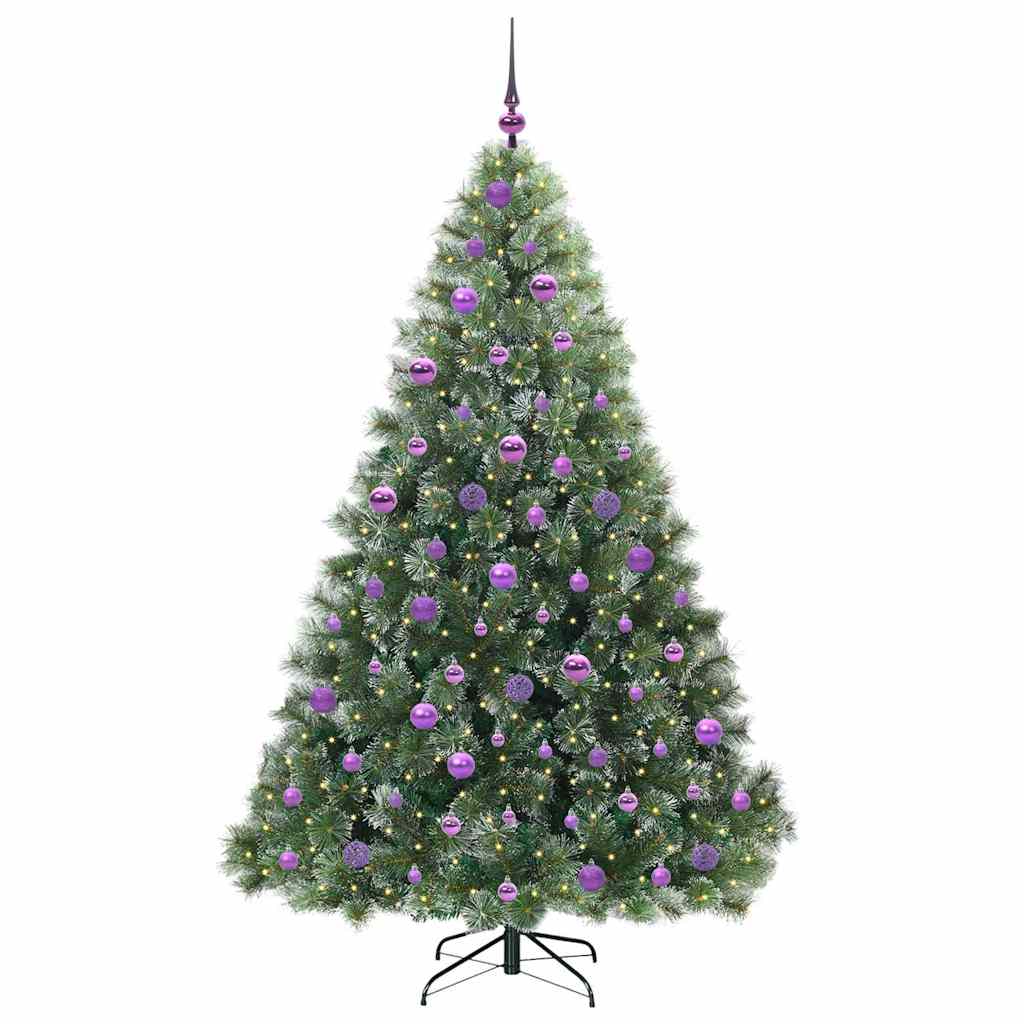 Mű karácsonyfa 300 LED-del állvánnyal Zöld 180 cm PE és PVC