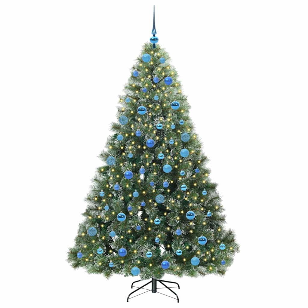 Mű karácsonyfa 300 LED-del állvánnyal Zöld 180 cm PE és PVC