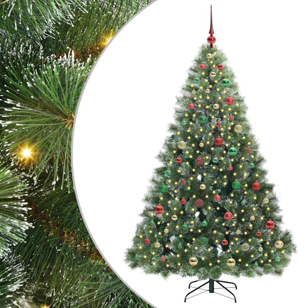 Mű karácsonyfa 300 LED-del állvánnyal Zöld 180 cm PE és PVC