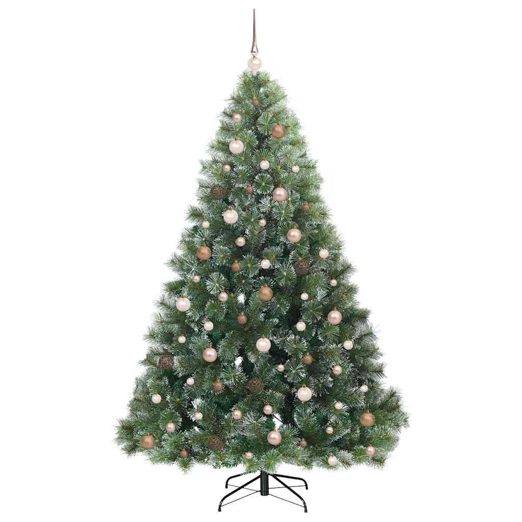 Mű karácsonyfa 300 LED-del állvánnyal Zöld 210 cm PE és PVC
