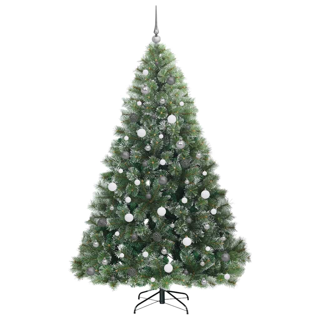 Mű karácsonyfa 300 LED-del állvánnyal Zöld 210 cm PE és PVC