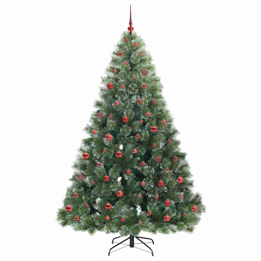 Mű karácsonyfa 300 LED-del állvánnyal Zöld 210 cm PE és PVC