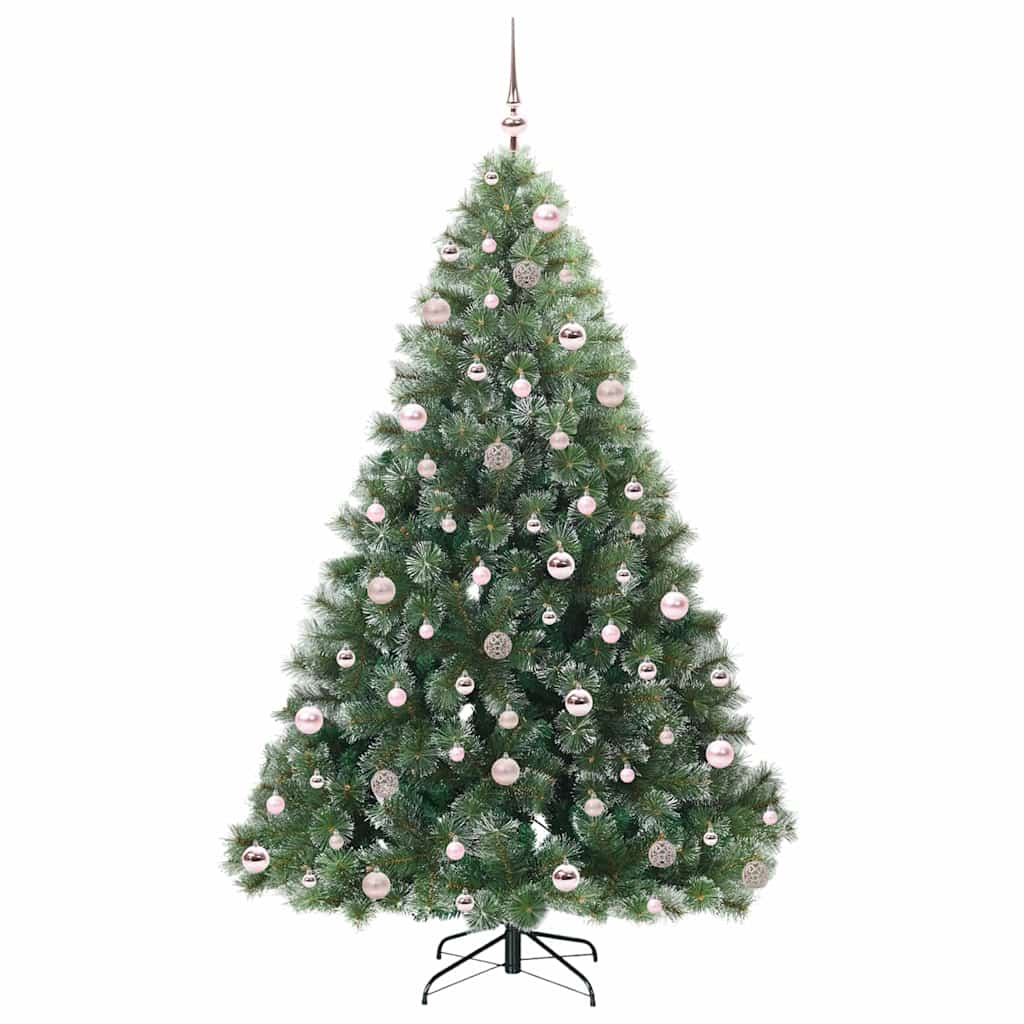 Mű karácsonyfa 300 LED-del állvánnyal Zöld 210 cm PE és PVC