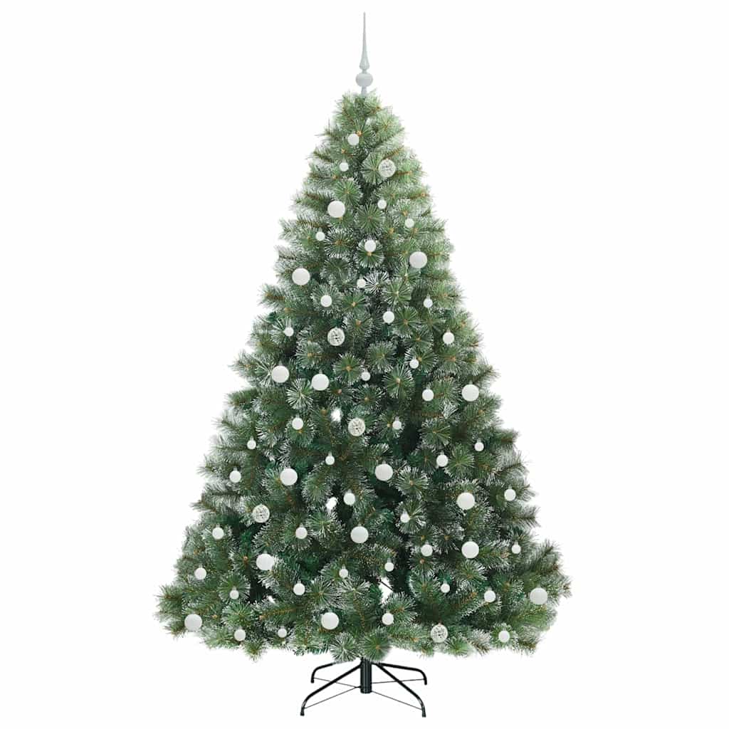 Mű karácsonyfa 300 LED-del állvánnyal Zöld 210 cm PE és PVC