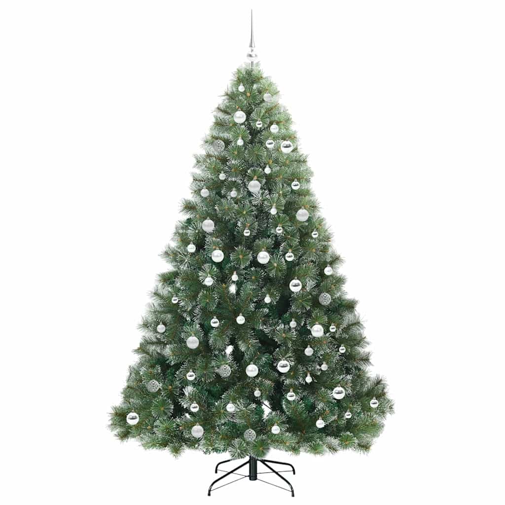 Mű karácsonyfa 300 LED-del állvánnyal Zöld 210 cm PE és PVC
