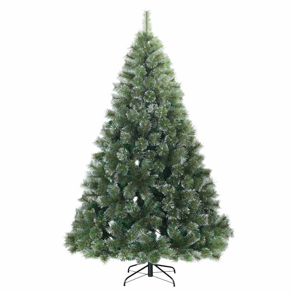 Mű karácsonyfa 300 LED-del állvánnyal Zöld 210 cm PE és PVC