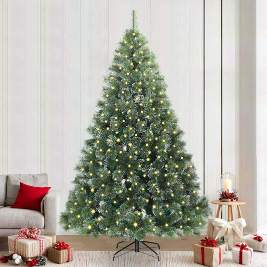 Mű karácsonyfa 300 LED-del állvánnyal Zöld 240 cm PE és PVC