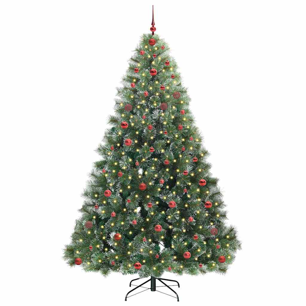 Mű karácsonyfa 300 LED-del állvánnyal Zöld 240 cm PE és PVC