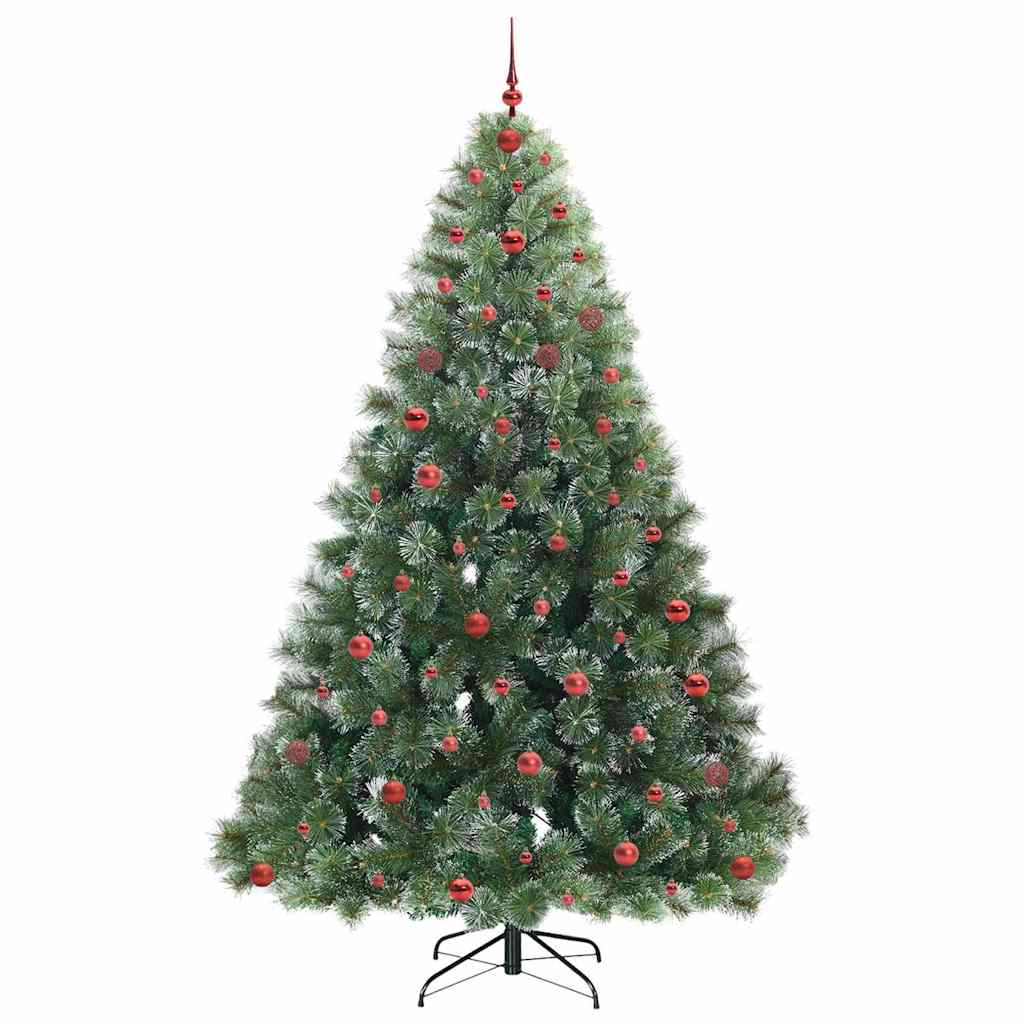 Mű karácsonyfa 300 LED-del állvánnyal Zöld 240 cm PE és PVC