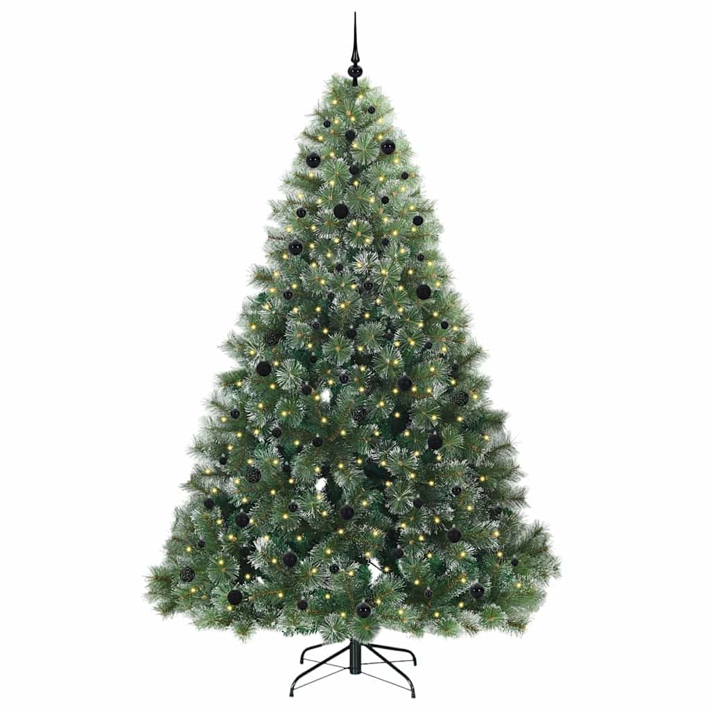 Mű karácsonyfa 300 LED-del állvánnyal Zöld 240 cm PE és PVC