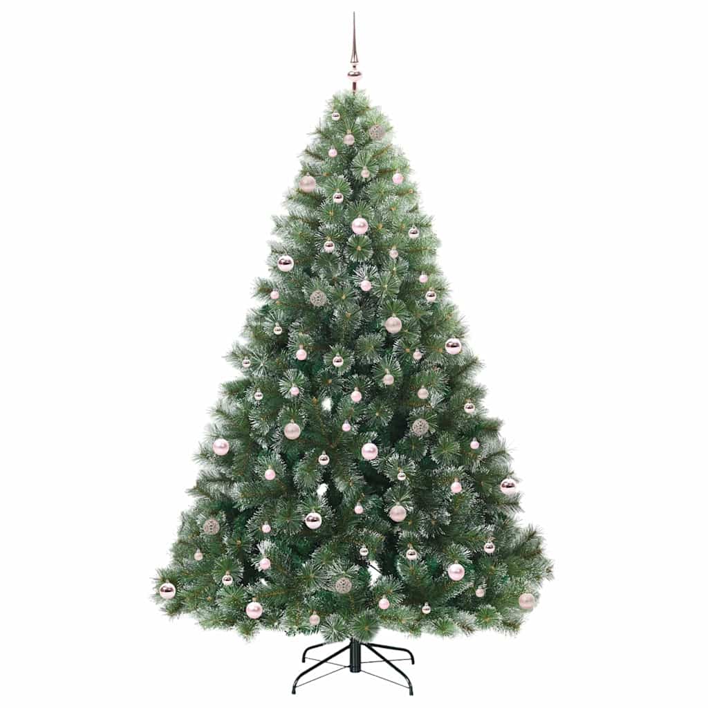 Mű karácsonyfa 300 LED-del állvánnyal Zöld 240 cm PE és PVC