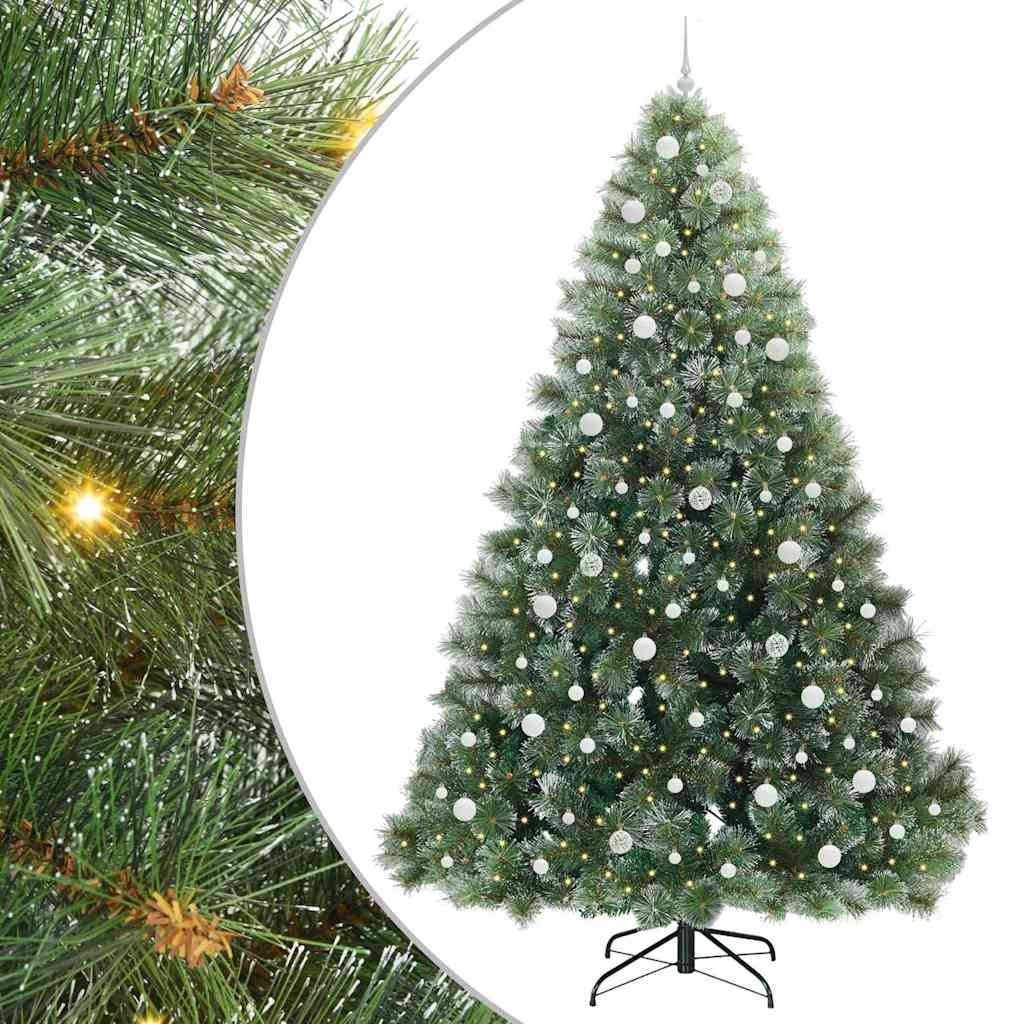 Mű karácsonyfa 300 LED-del állvánnyal Zöld 240 cm PE és PVC
