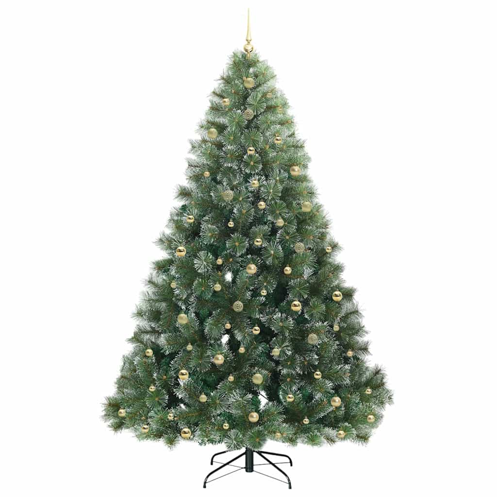 Mű karácsonyfa 300 LED-del állvánnyal Zöld 240 cm PE és PVC