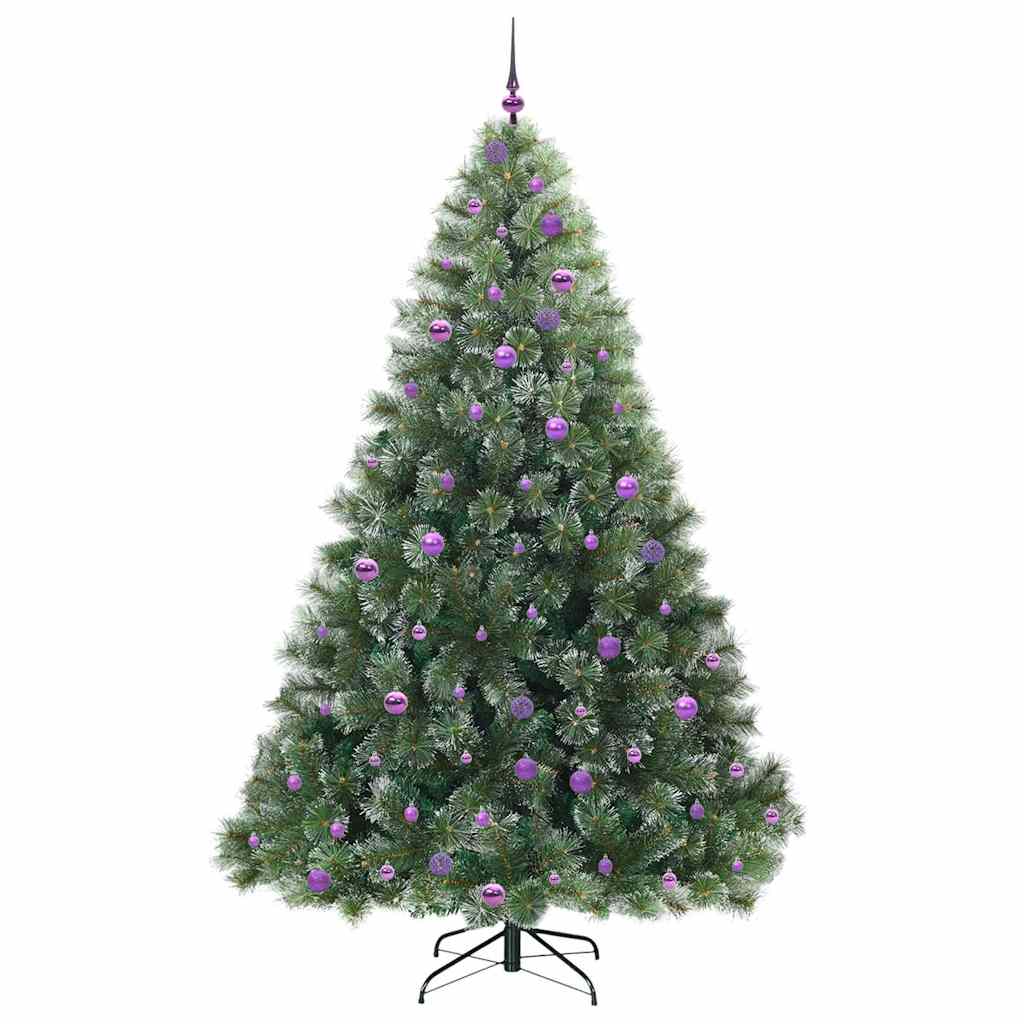 Mű karácsonyfa 300 LED-del állvánnyal Zöld 240 cm PE és PVC