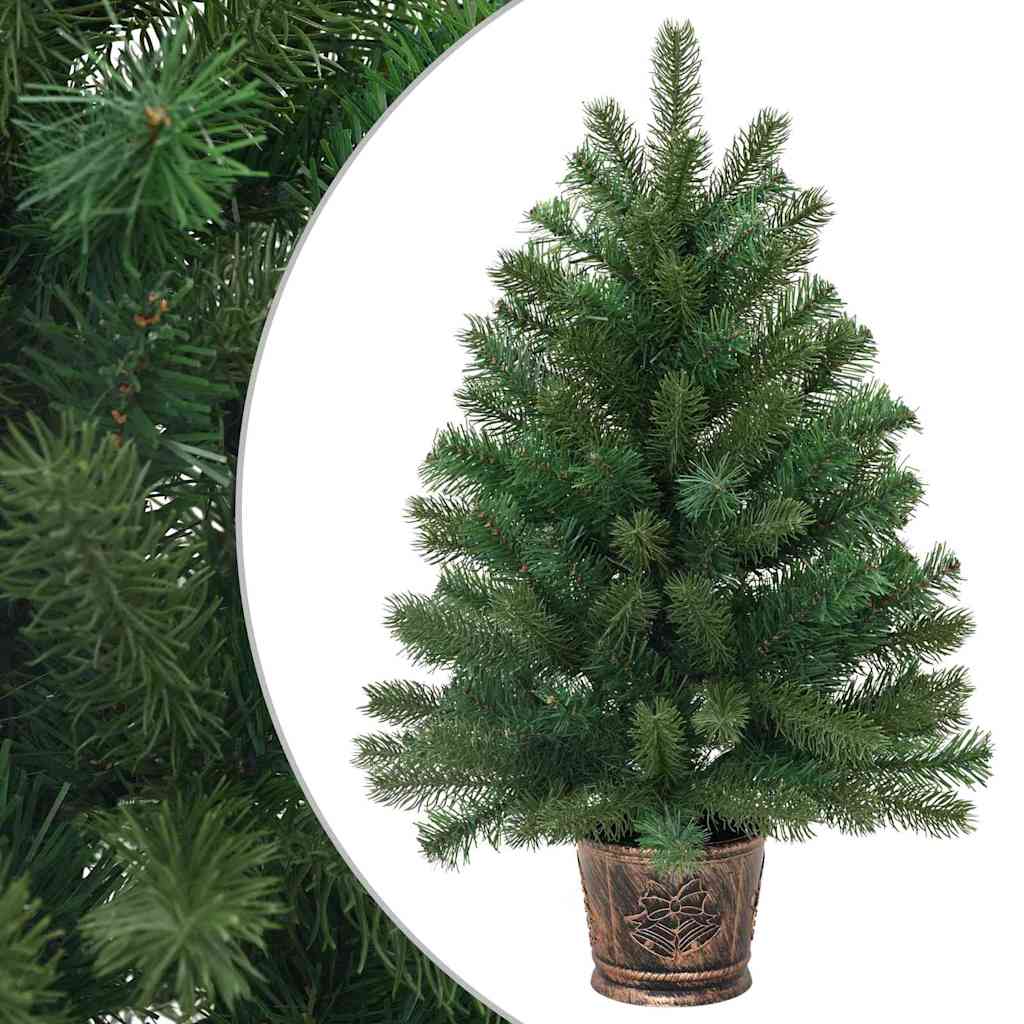 Mű karácsonyfa állvánnyal Zöld 95 cm PVC, PE és acél