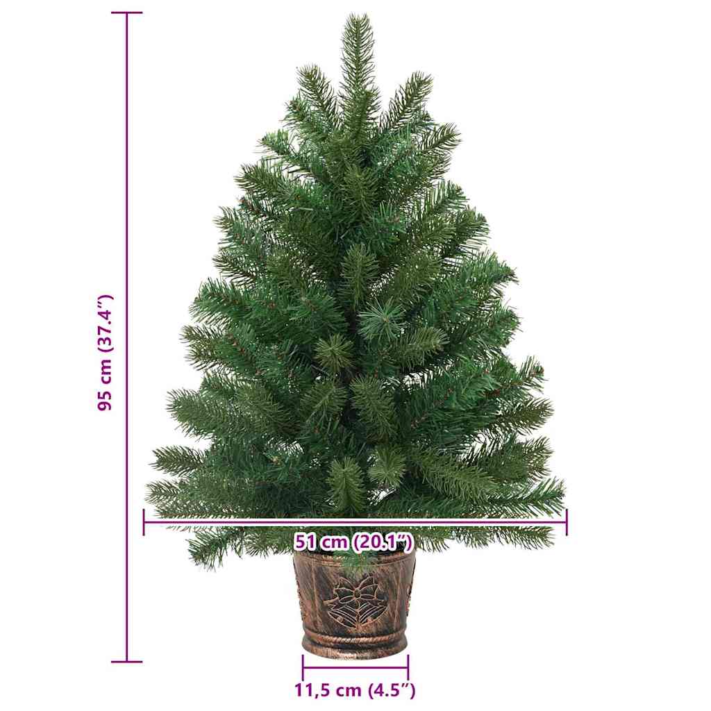Mű karácsonyfa állvánnyal Zöld 95 cm PVC, PE és acél