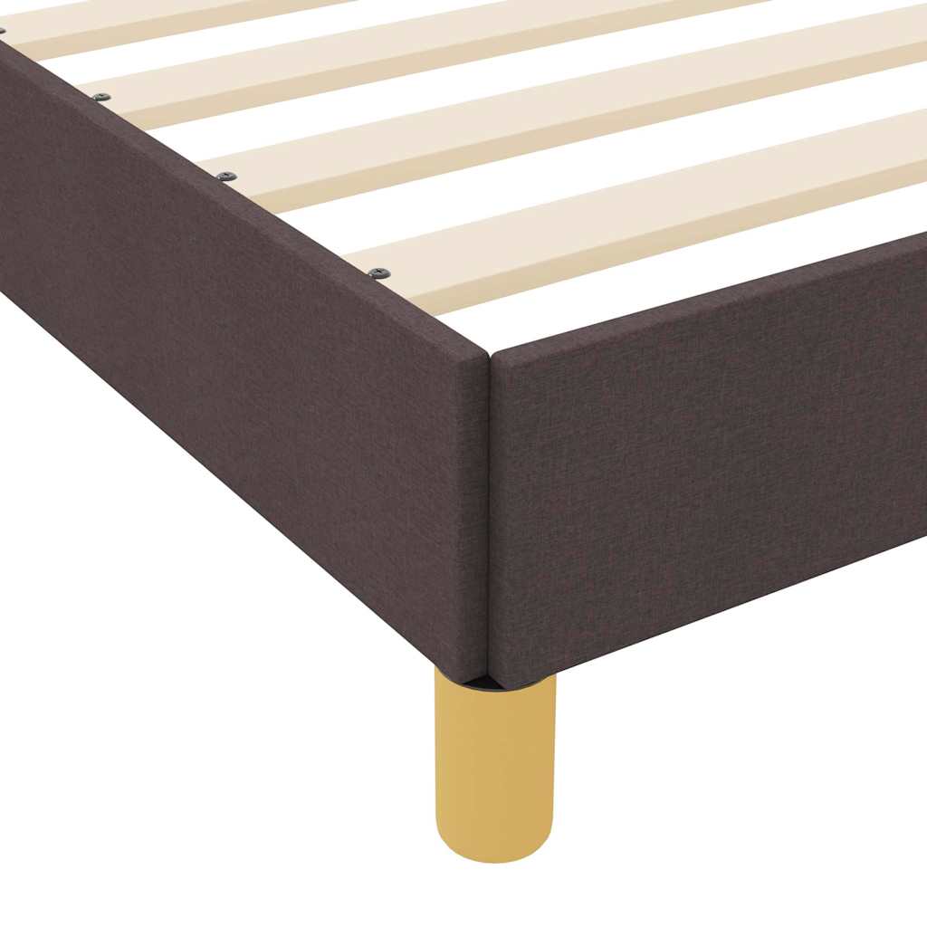 Boxrugós ágy Barna 120 x 190 cm Textil és mérnöki fa