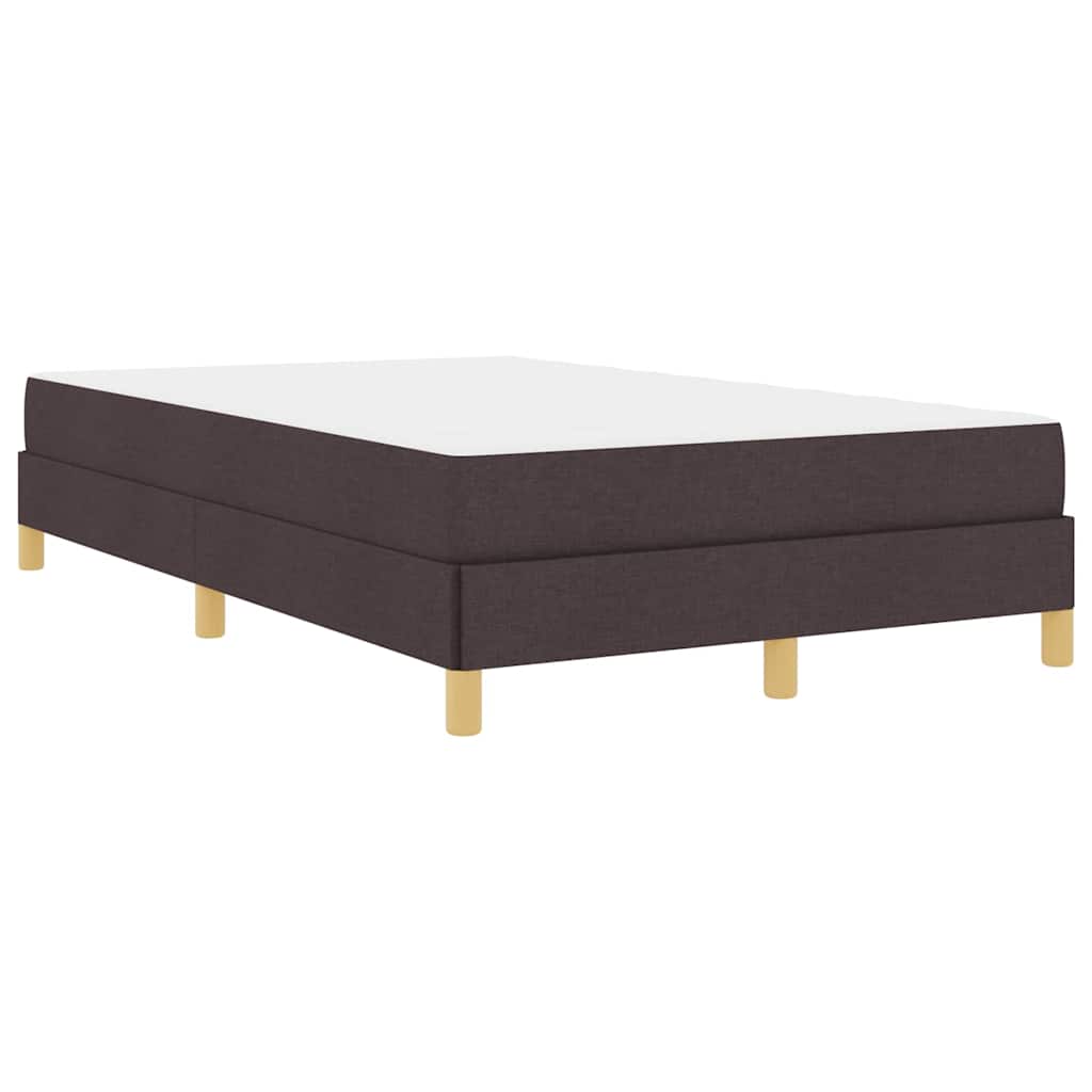 Boxrugós ágy Barna 120 x 190 cm Textil és mérnöki fa