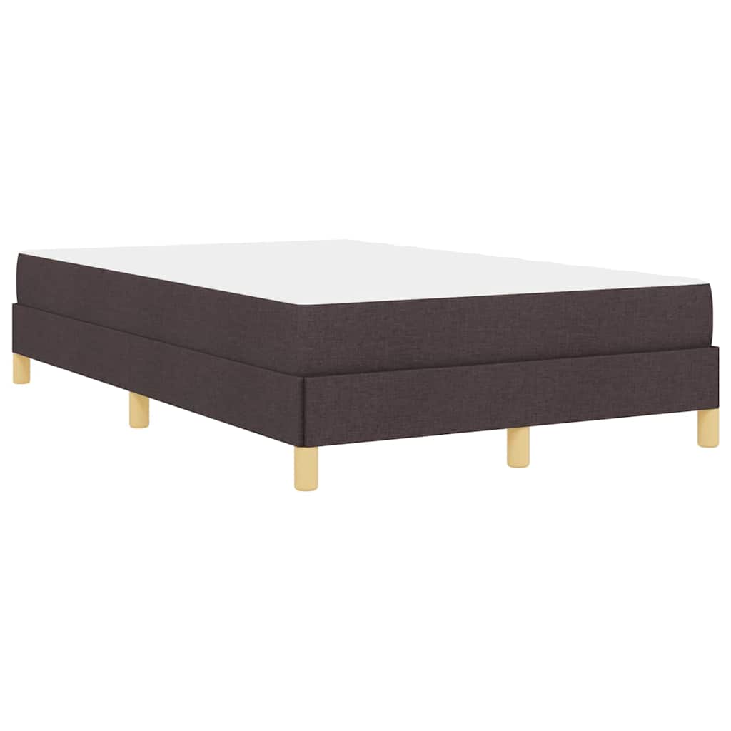 Boxrugós ágy Barna 120 x 190 cm Textil és mérnöki fa