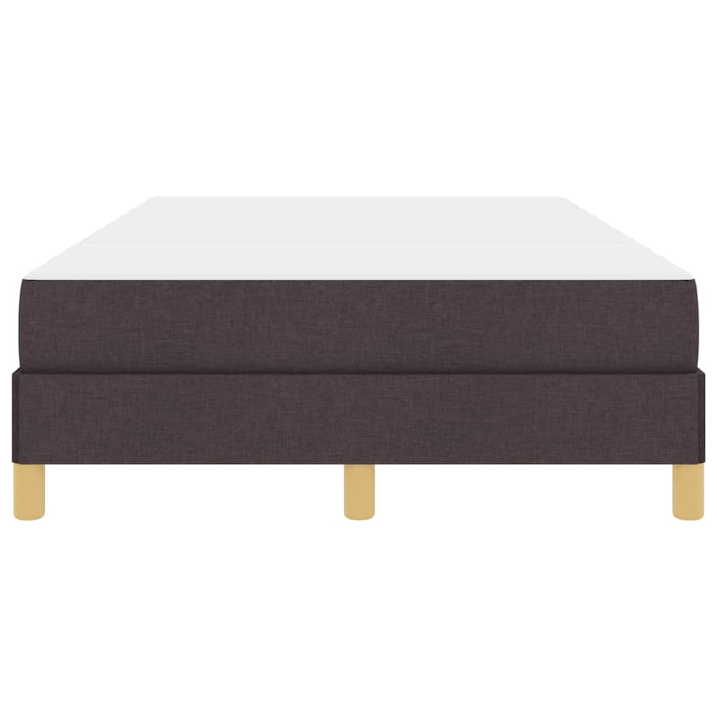 Boxrugós ágy Barna 120 x 190 cm Textil és mérnöki fa