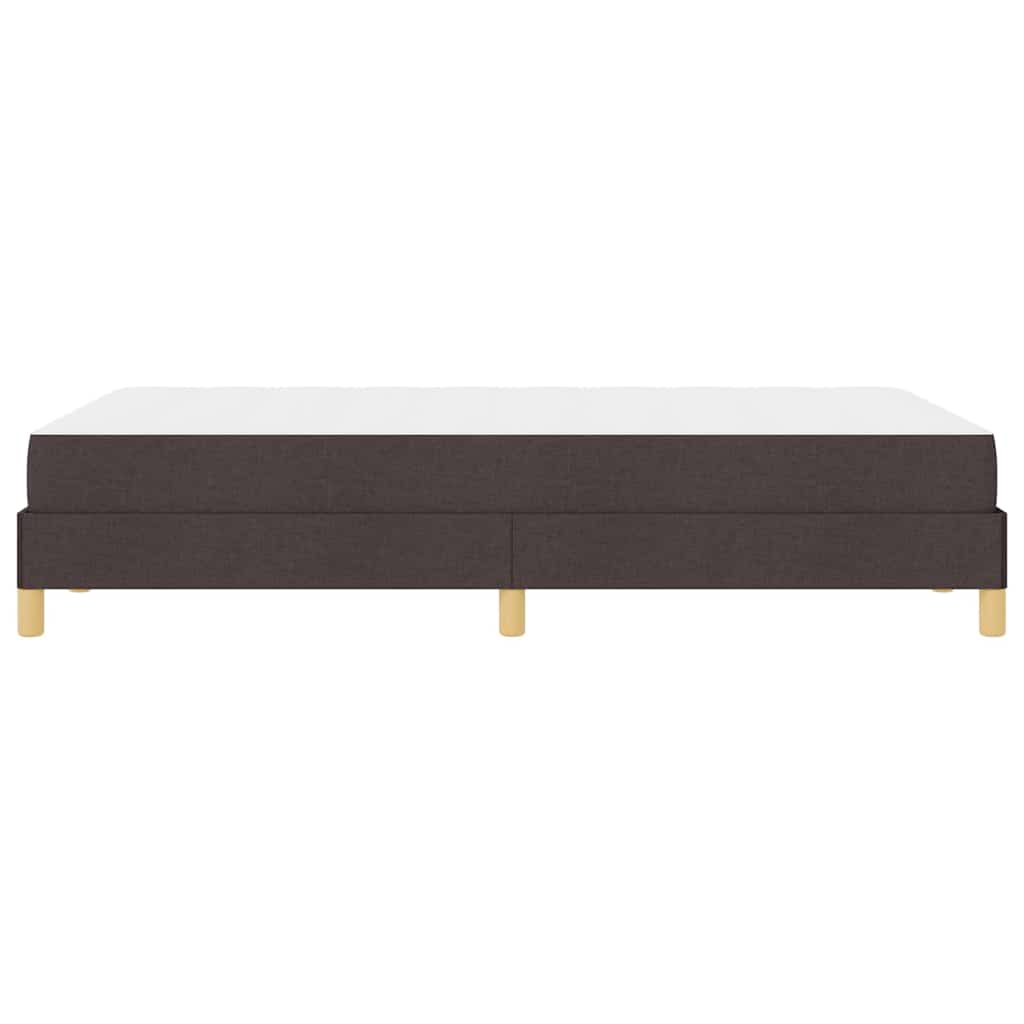 Boxrugós ágy Barna 120 x 190 cm Textil és mérnöki fa