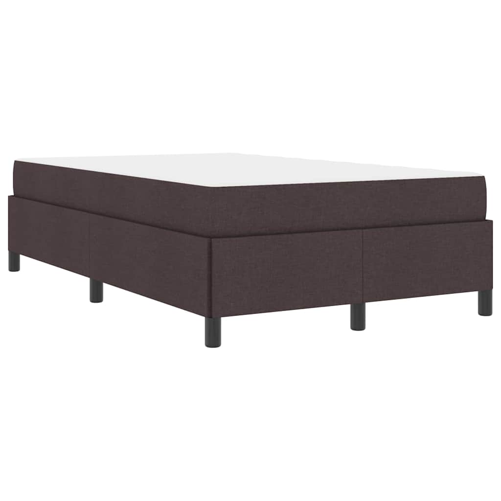 Boxrugós ágy Barna 120 x 190 cm Textil és mérnöki fa