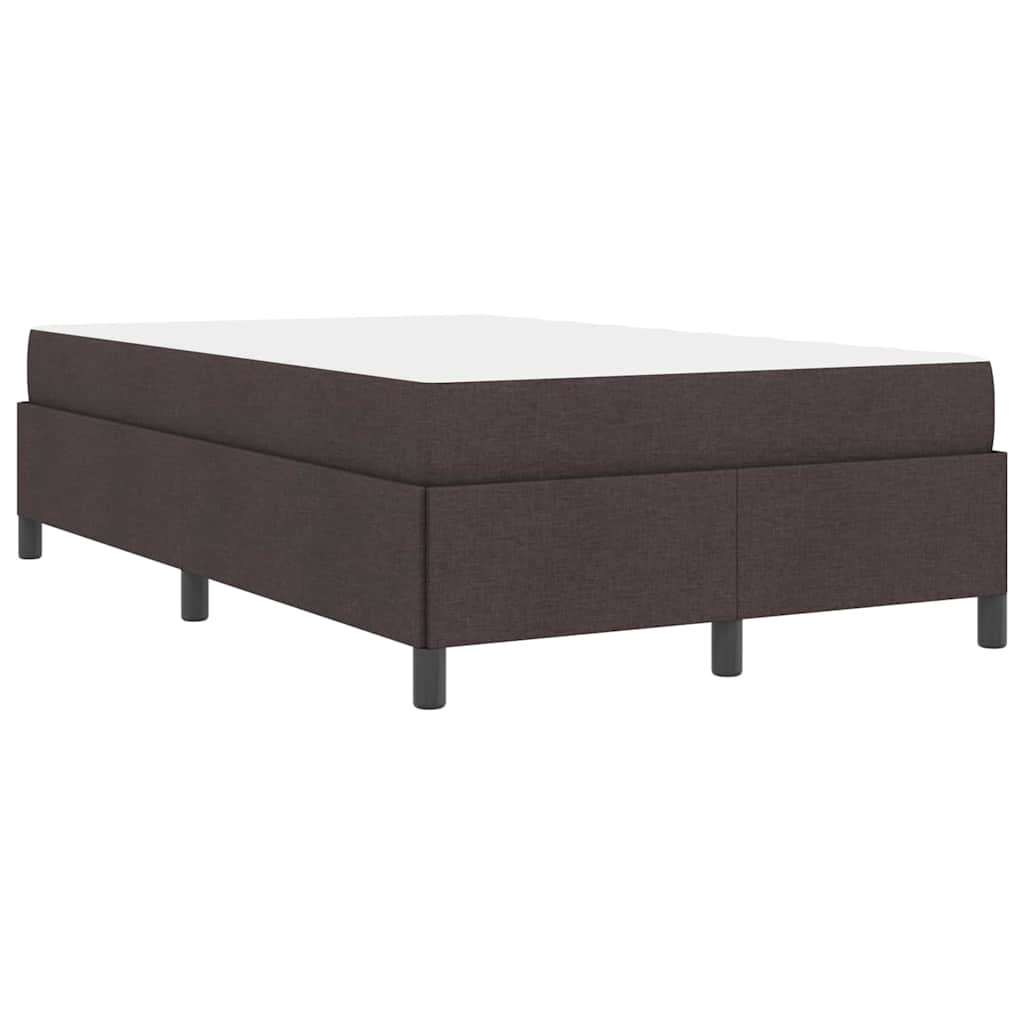 Boxrugós ágy Barna 120 x 190 cm Textil és mérnöki fa