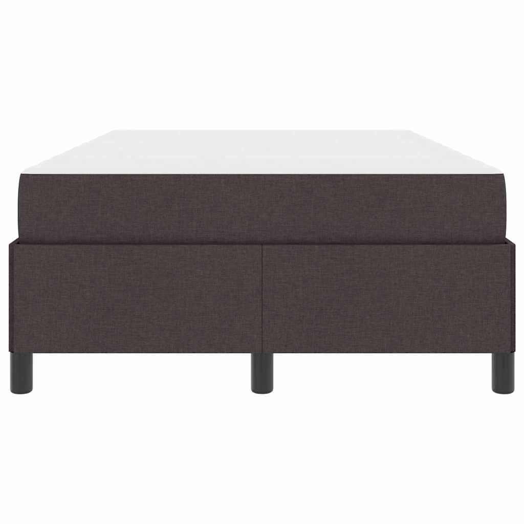 Boxrugós ágy Barna 120 x 190 cm Textil és mérnöki fa