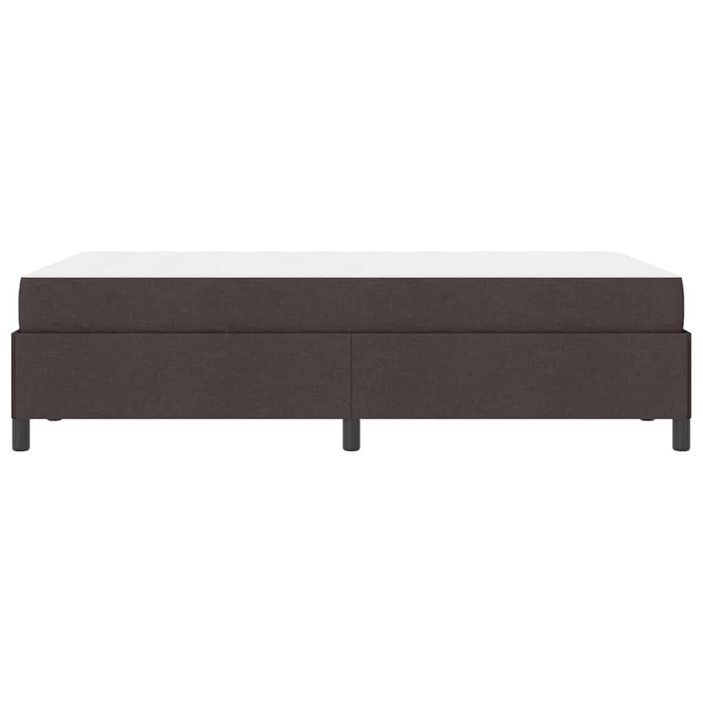 Boxrugós ágy Barna 120 x 190 cm Textil és mérnöki fa