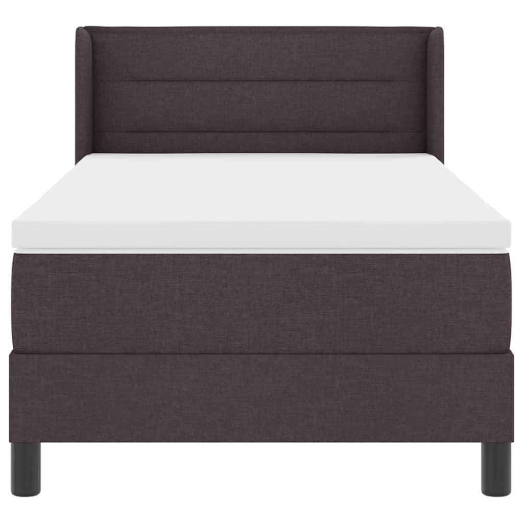 Boxspring ágy matraccal matracmal Sötét Barna 90 x 190 cm