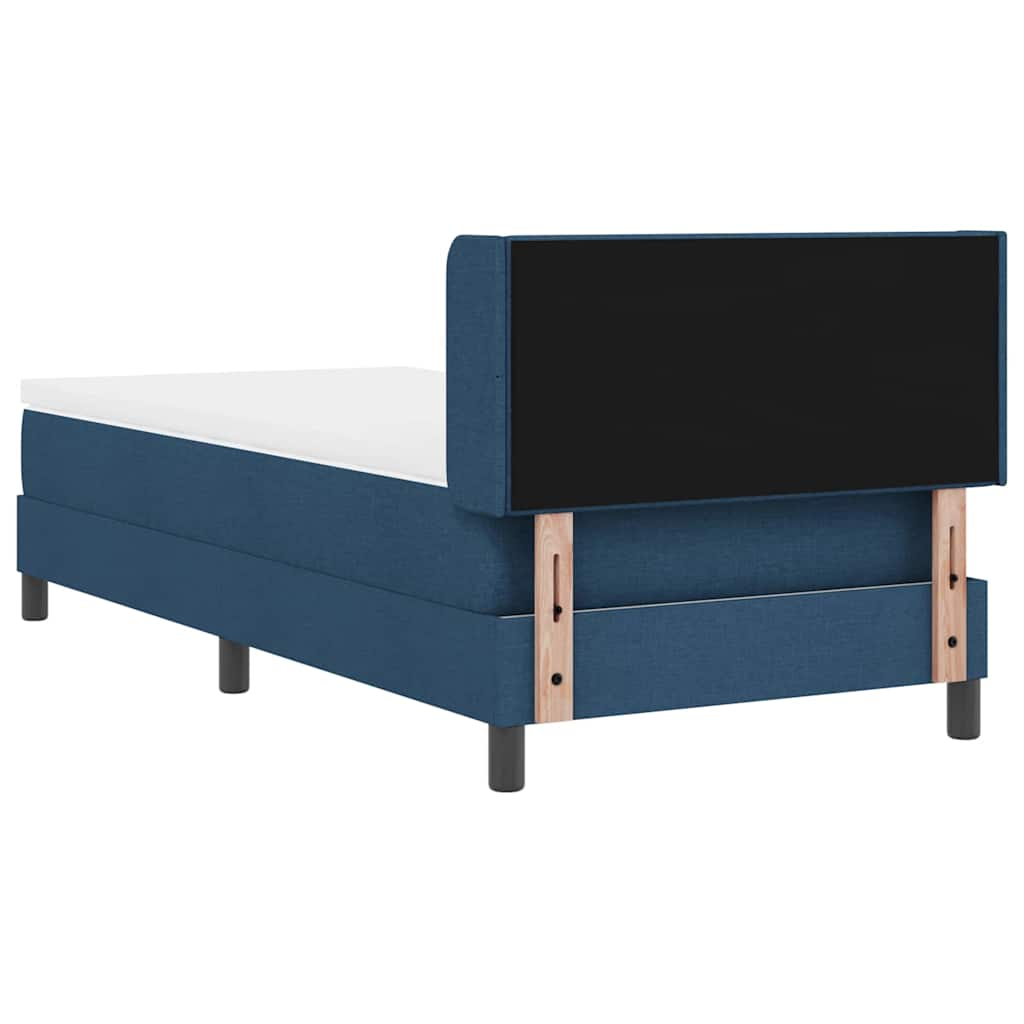 Boxspring ágy matraccal Kék 90 x 190 cm Szövet és Mérnöki Fa