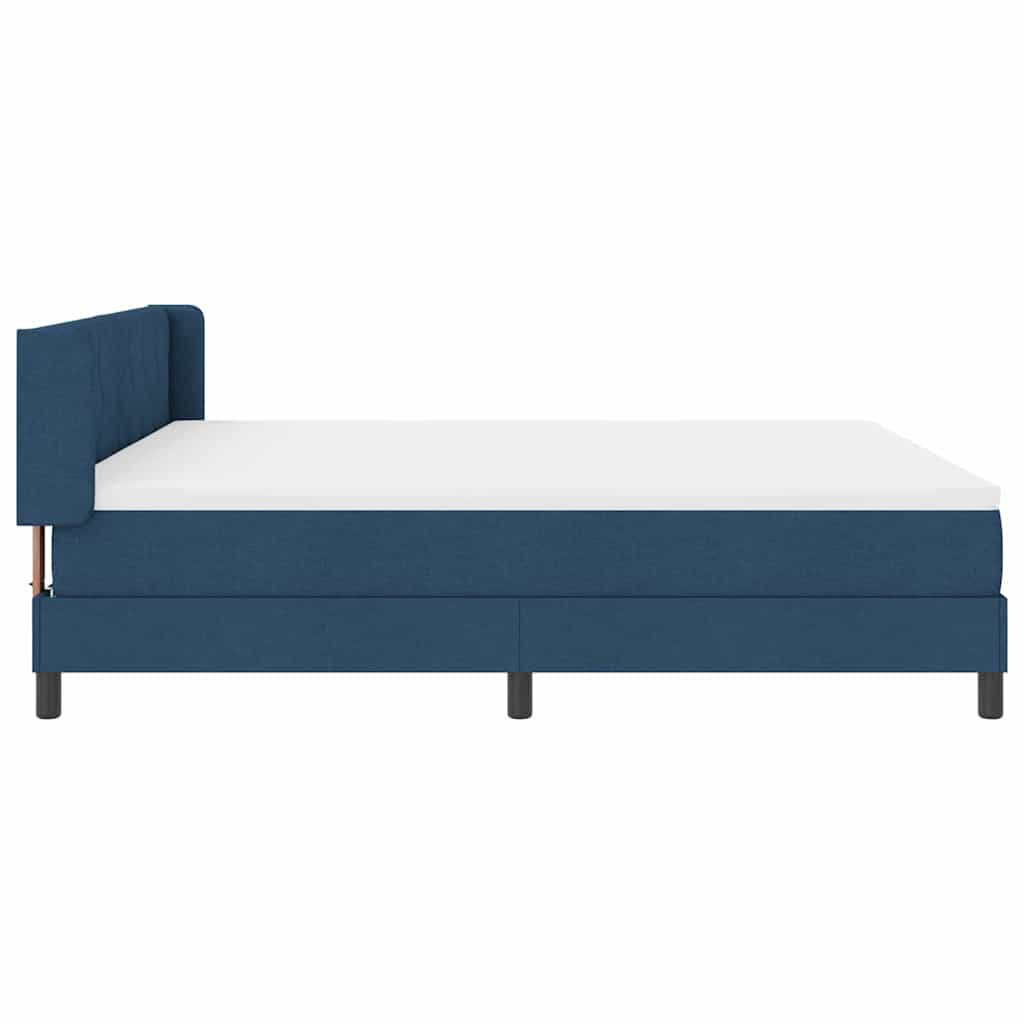 Boxspring ágy matraccal Kék 180 x 200 cm Szövet és Mérnöki Fa