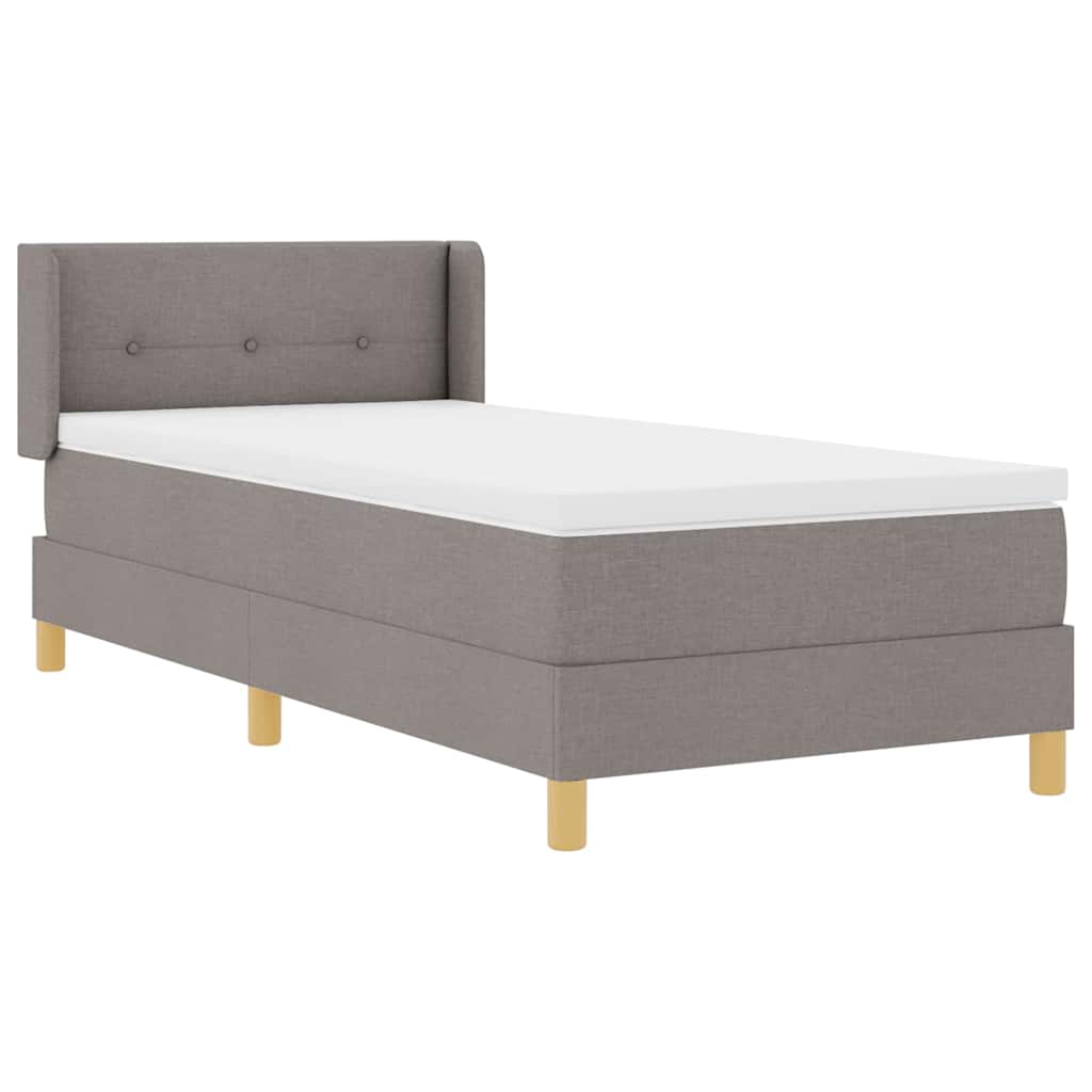 Rugós Ágy matracmal fejtámlával Tópszínű 90 x 190 cm szövet