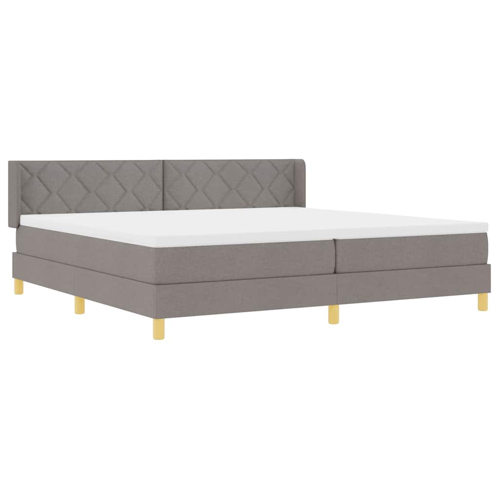 Rugós Ágy matracmal fejtámlával Tópszínű 200 x 200 cm szövet