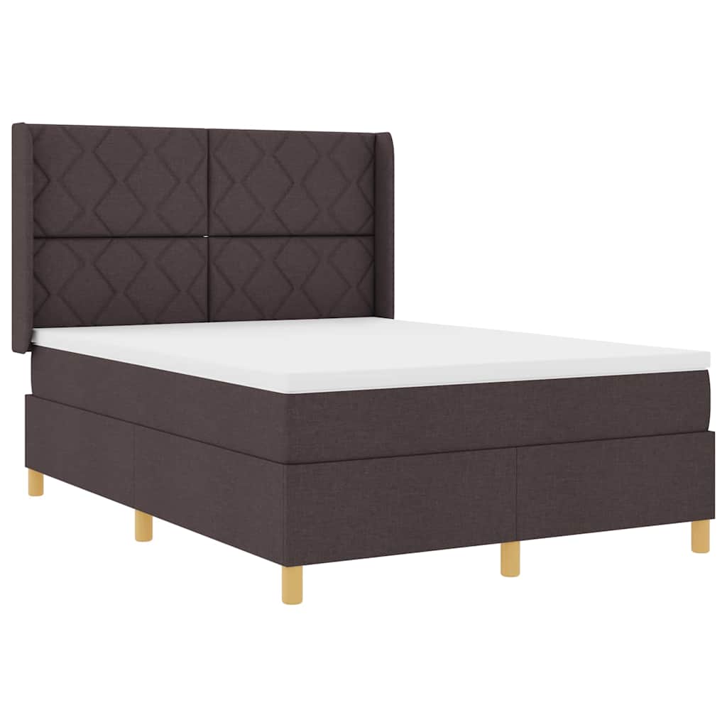 Box Spring ágy matracmal sötétbarna 160 x 200 cm szövet