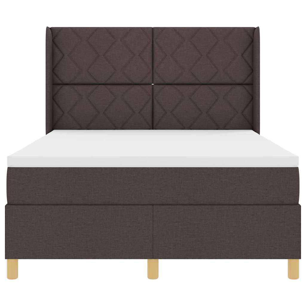 Box Spring ágy matracmal sötétbarna 160 x 200 cm szövet